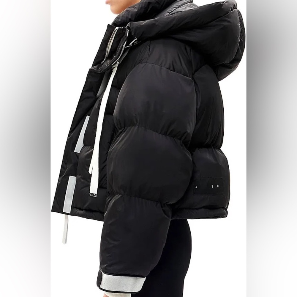 Shoreditch Ski Club -Black Hooded Puffer Jacket